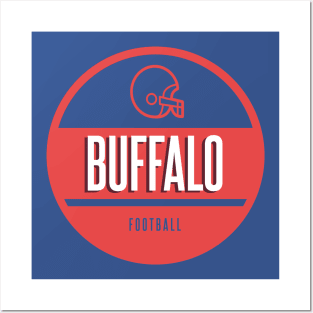 Buffalo retro football Posters and Art